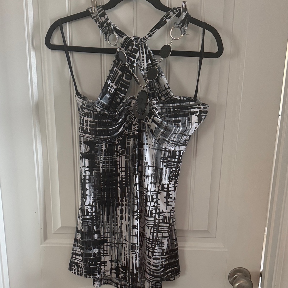 Elegant Monochrome Women's Halter Top